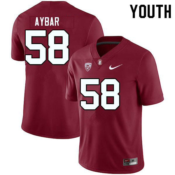 Youth #58 Wilfredo Aybar Stanford Cardinal College Football Jerseys Sale-Cardinal